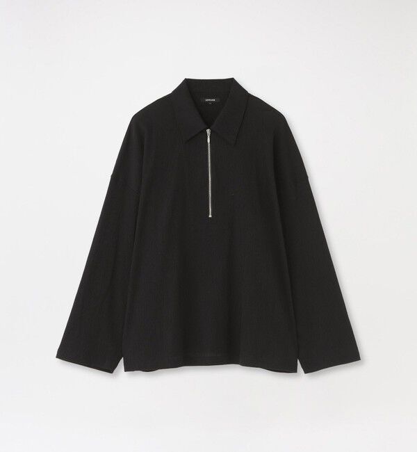  「ヨウリュウハーフジップトップス」|シャツ・ブラウス|ブラック
