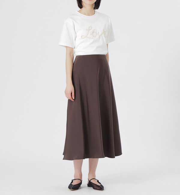  「サテンフレアスカート」|スカート|