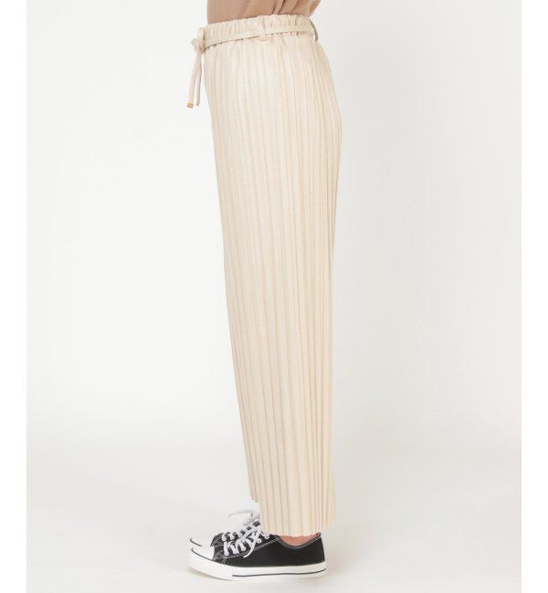 ikka「スウェードプリーツワイドパンツ」|その他|