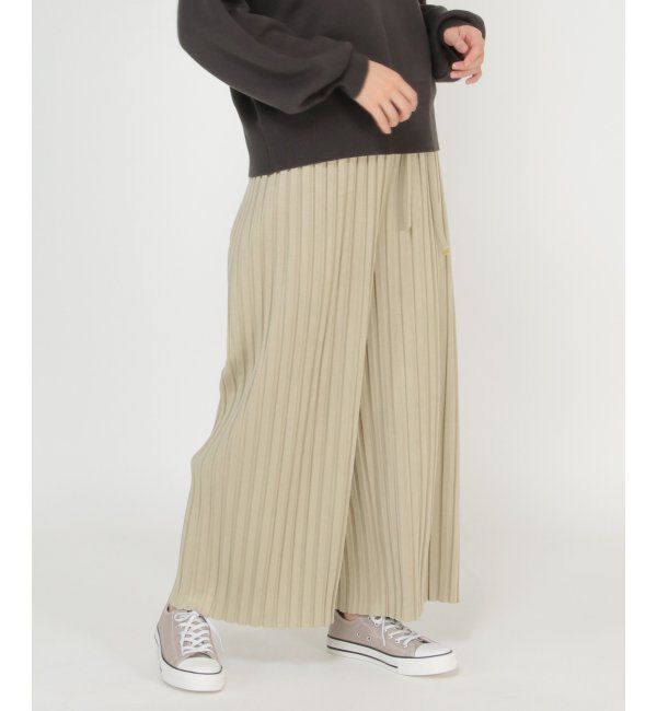 ikka「スウェードプリーツワイドパンツ」|その他|ミドリケイ