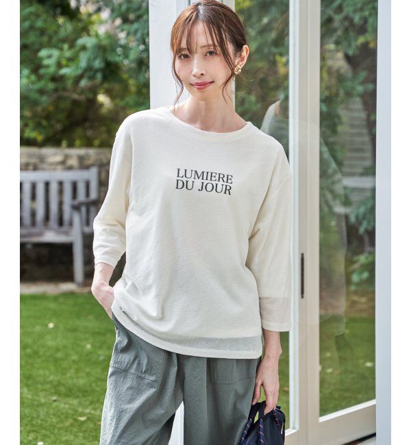 ikka「【2点セット】シア－ロゴプリント 7分袖プルオーバーセット」|その他|