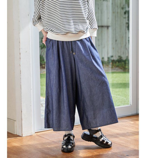 ikka「デニム／レーヨンリネンガウチョ」|その他|