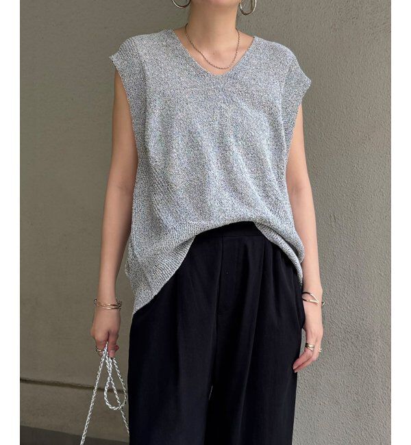 Lbc with Life「ミニブークレ2WAYベスト」|ニット・セーター|ソノタ