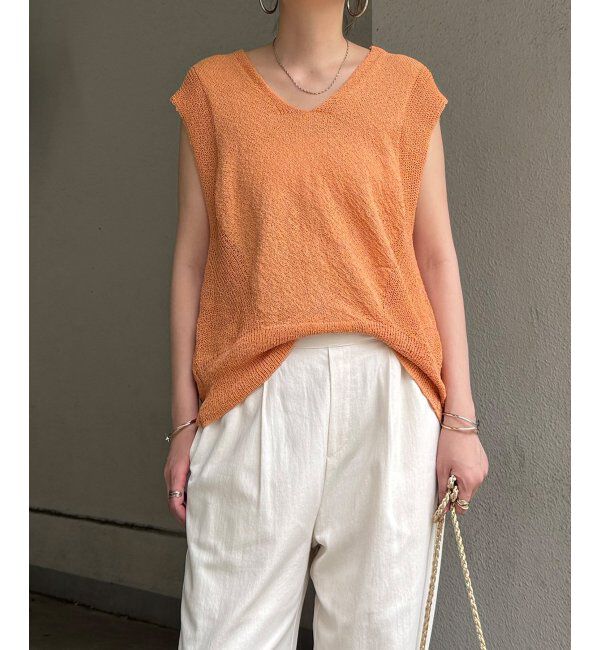 Lbc with Life「ミニブークレ2WAYベスト」|ニット・セーター|