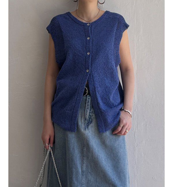 Lbc with Life「ミニブークレ2WAYベスト」|ニット・セーター|