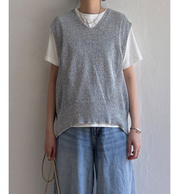 Lbc with Life「ミニブークレ2WAYベスト」|ニット・セーター|