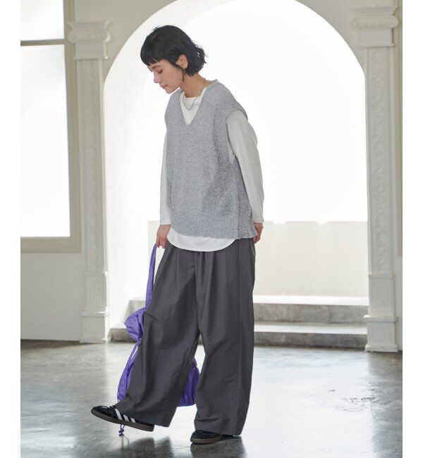 Lbc with Life「ミニブークレ2WAYベスト」|ニット・セーター|