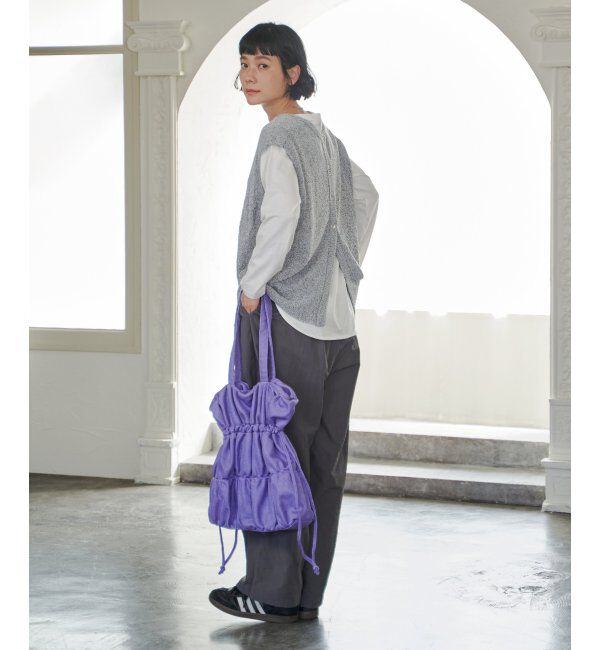 Lbc with Life「ミニブークレ2WAYベスト」|ニット・セーター|