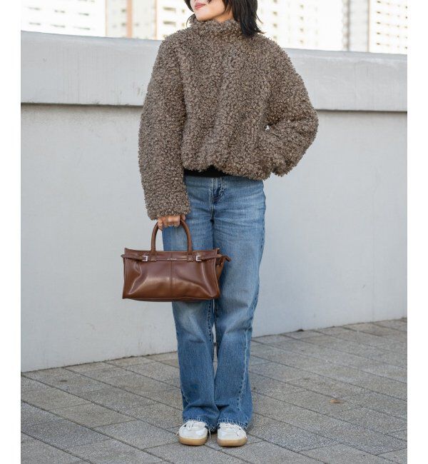 VENCE share style「プードルファースタンドジャケット/スタンドカラー/ショートジャケット」|ブルゾン・スタジャン|