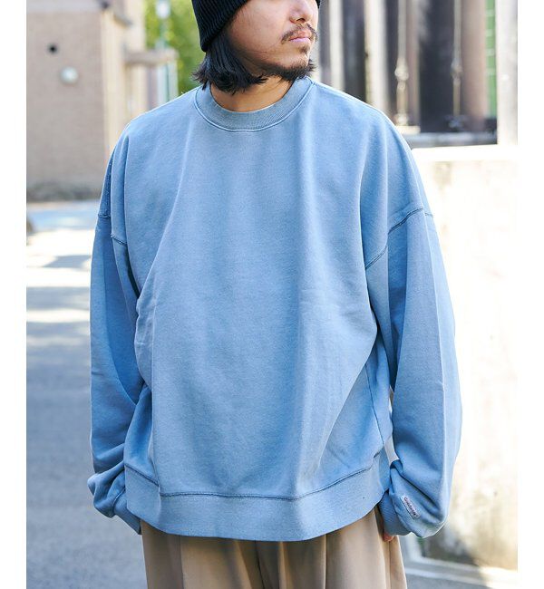 VENCE share style「【Goodwear】製品染めBIGトレーナー」|スウェット・ジャージ|スティールブルー