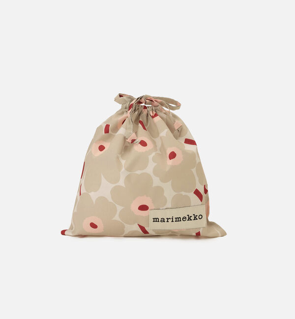 Marimekko「【日本限定】Mini Unikko All Purpose Bag」|ポーチ|ﾗｲﾄｸﾞﾚｰ&times;ﾗｲﾄﾋﾟﾝｸ