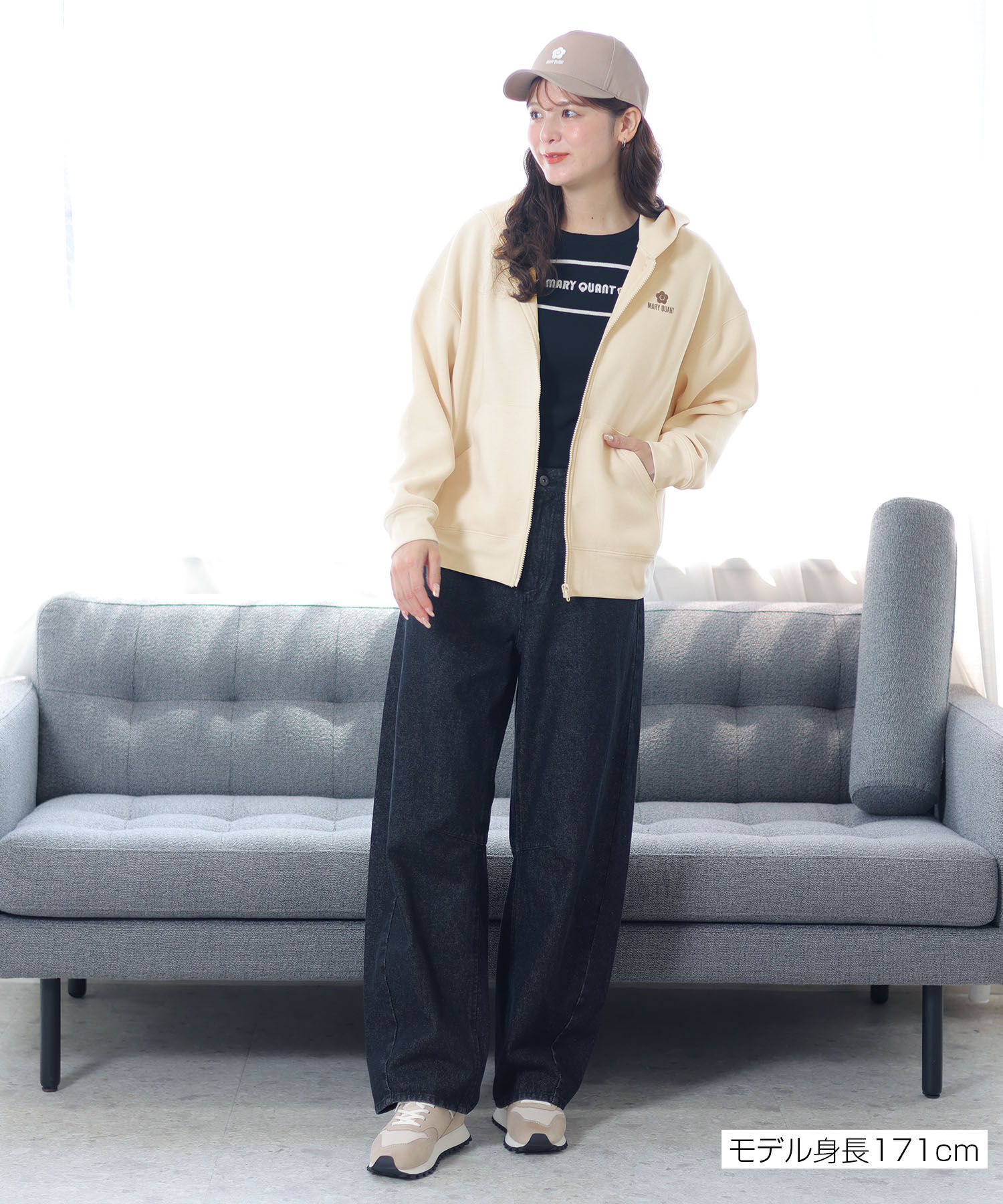 MARY QUANT「ロゴボンディング パーカ」|パーカー|