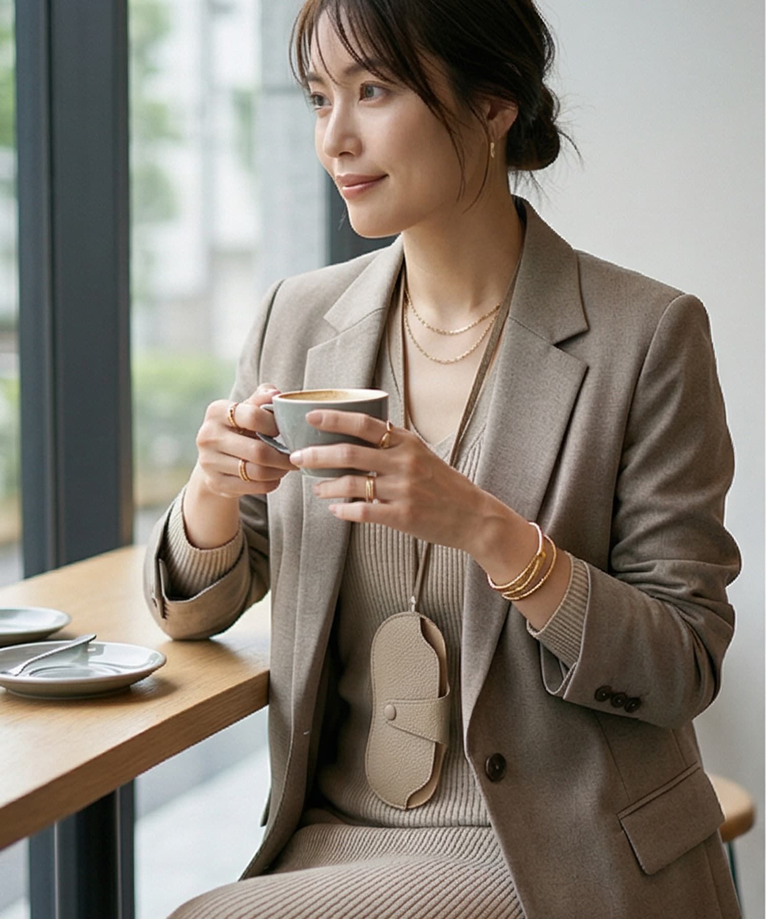 STYLE DELI「【DELI by】ネックストラップ付きリアルレザーサングラスケース」|その他|