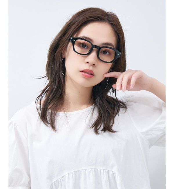  「ウェリントン型メガネ｜黒縁フレーム｜太縁フレーム｜Zoff｜BRIGADE レンズ交換券付」|メガネ|
