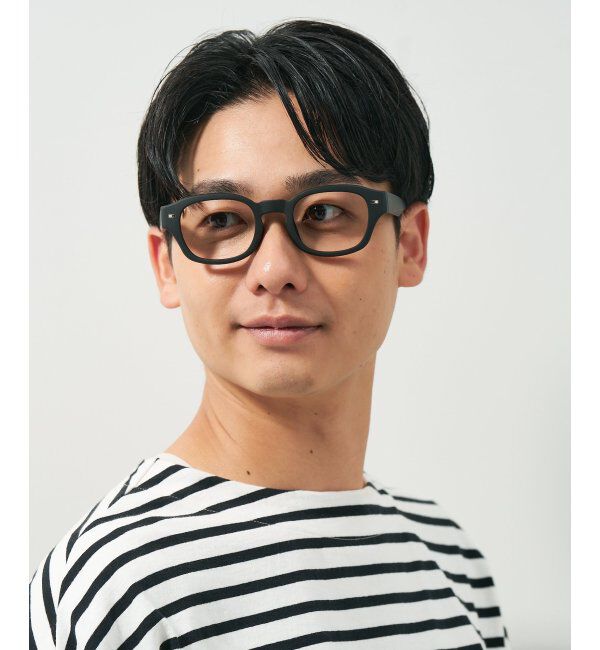  「ウェリントン型メガネ｜黒縁フレーム｜太縁フレーム｜Zoff｜BRIGADE レンズ交換券付」|メガネ|