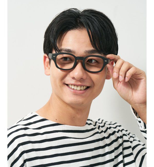  「ウェリントン型メガネ｜黒縁フレーム｜太縁フレーム｜Zoff｜BRIGADE レンズ交換券付」|メガネ|