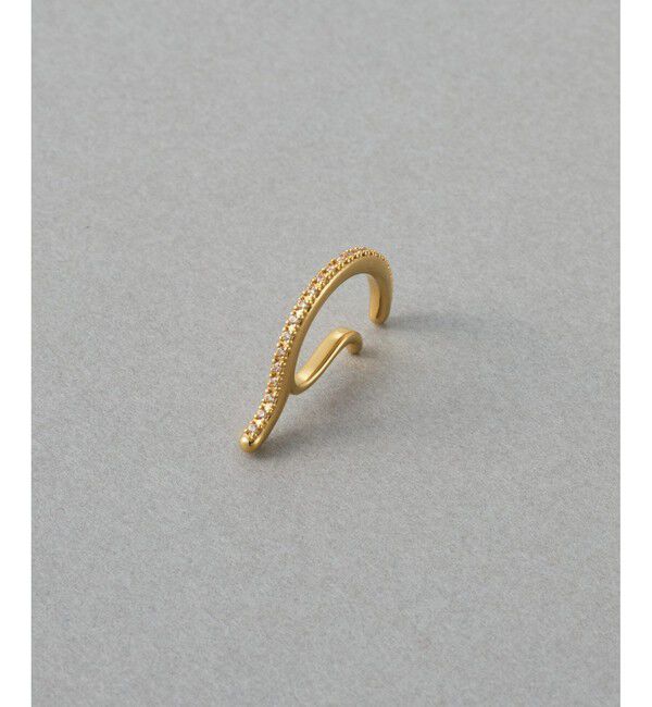 ete「[アシンメトリー] ビジュー イヤーカフ」|イヤーカフ|イエローゴールド