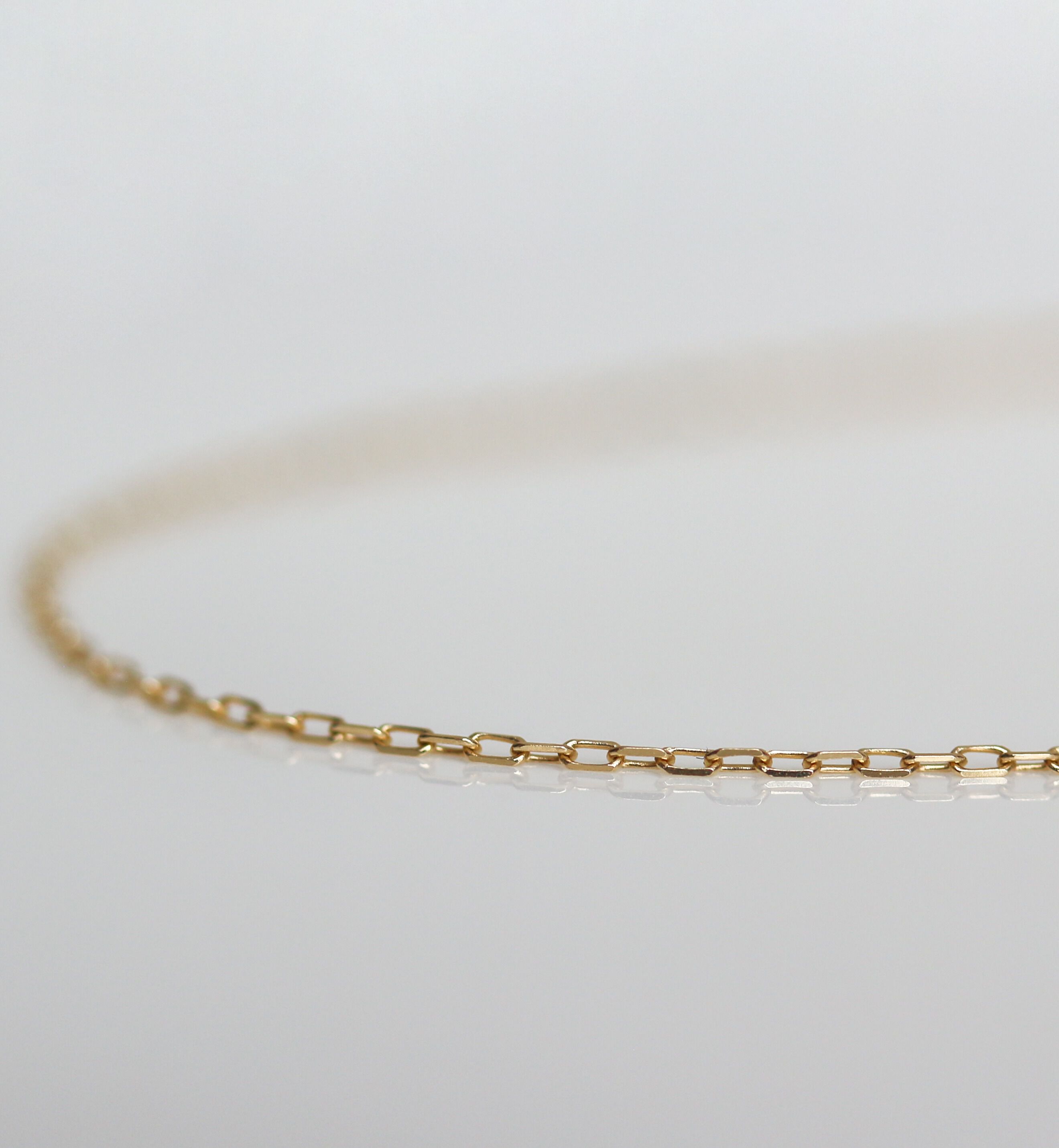  「ゴールド 小豆 チェーン ネックレス 40cm | K10YG」|ネックレス|