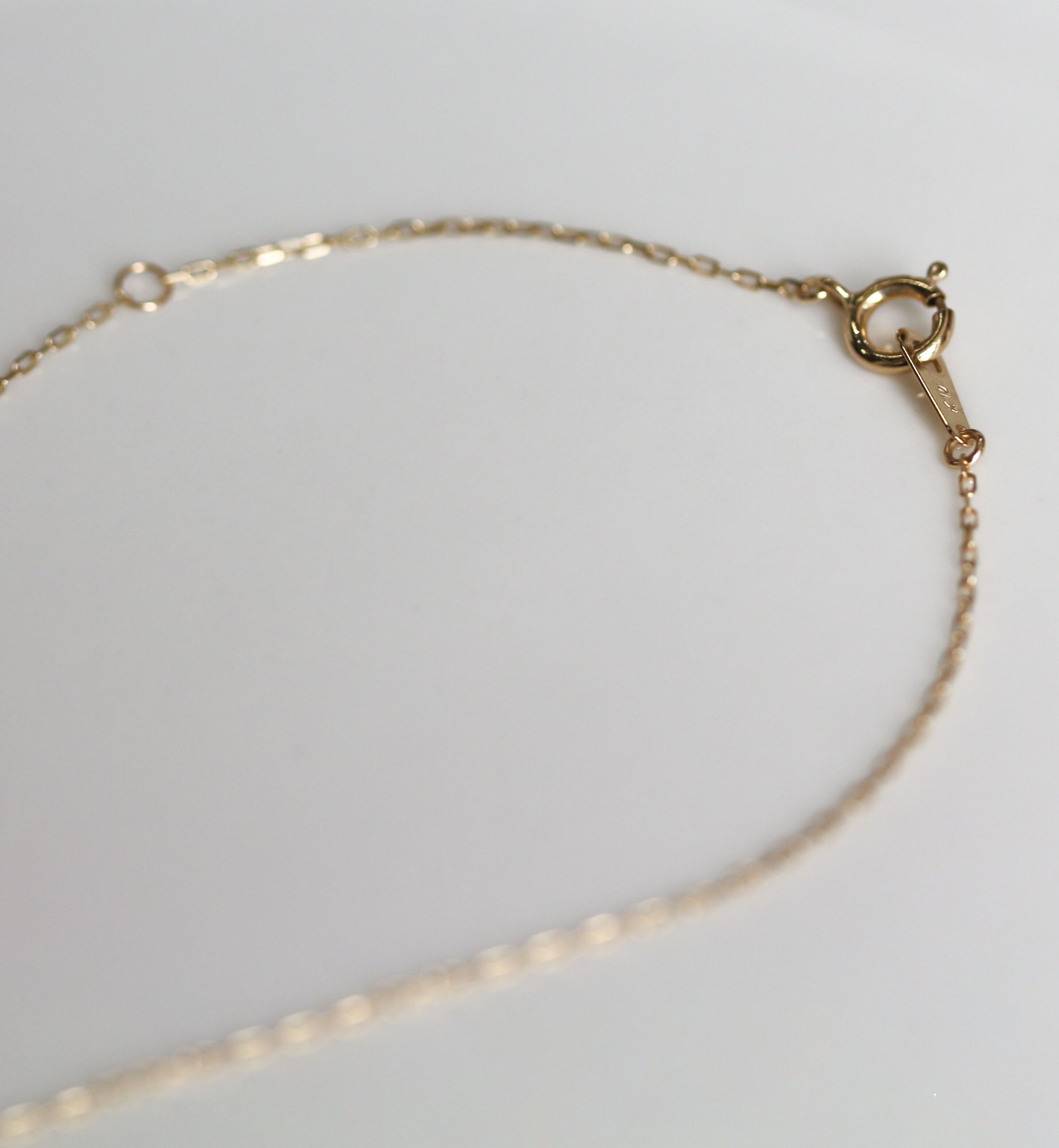  「ゴールド 小豆 チェーン ネックレス 40cm | K10YG」|ネックレス|