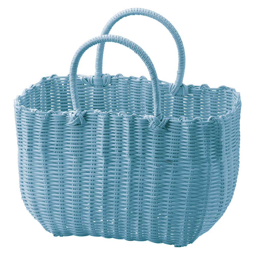 BACKYARD FAMILY「カゴバッグ かごバッグ 籠バッグ 籠 かご カゴ 通販 サブバッグ サブバック レジかご」|トートバッグ|ブルー1