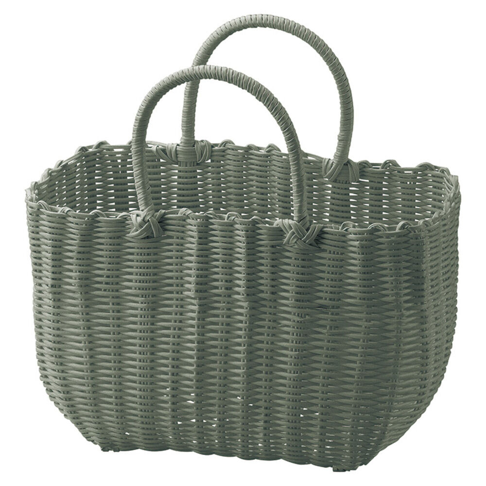 BACKYARD FAMILY「カゴバッグ かごバッグ 籠バッグ 籠 かご カゴ 通販 サブバッグ サブバック レジかご」|トートバッグ|グリーン1