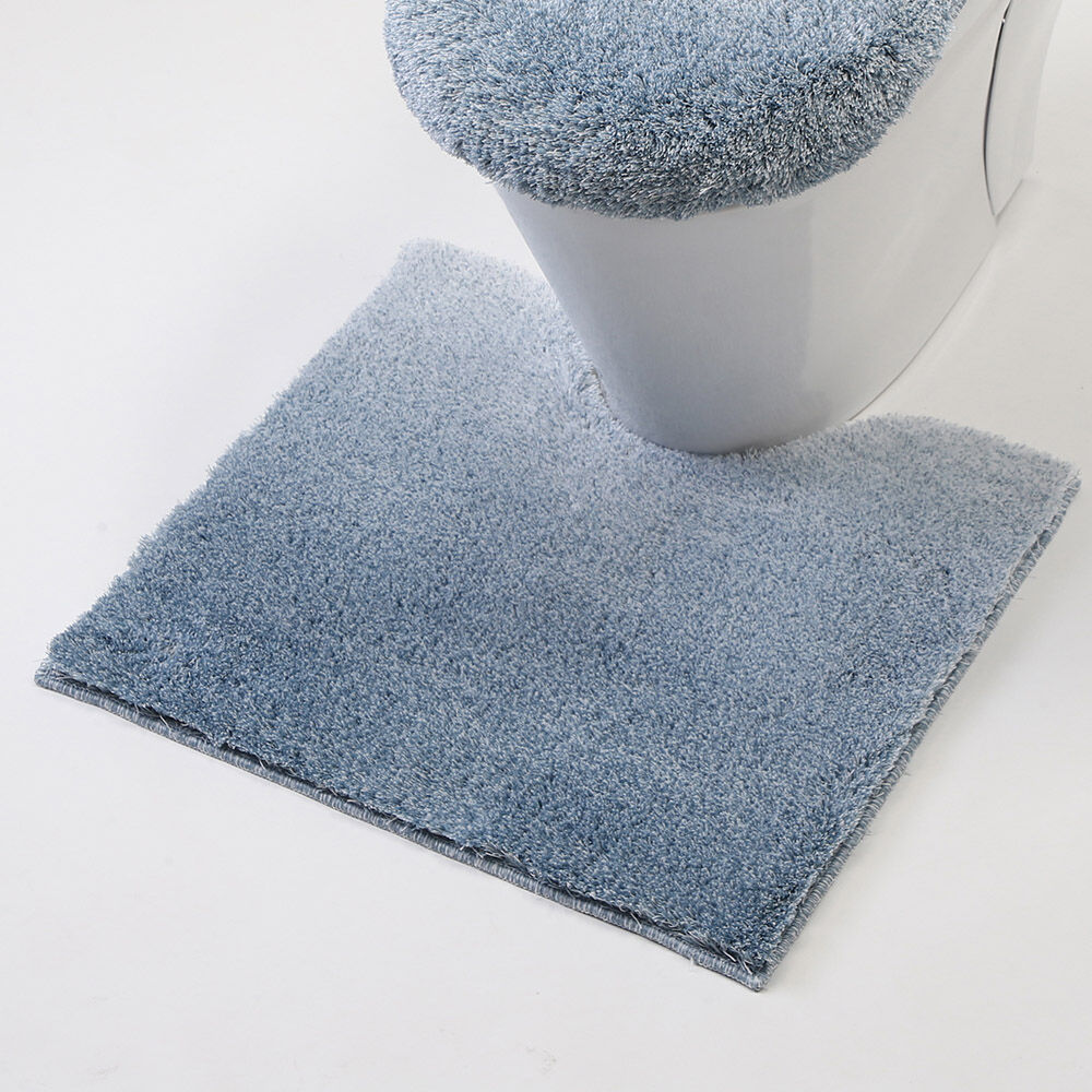 BACKYARD FAMILY「グラデ トイレ マット 通販 トイレマット 足元マット トイレタリーマット 柔らかい やわらかい」|トイレタリー・ランドリーグッズ|ブルー1