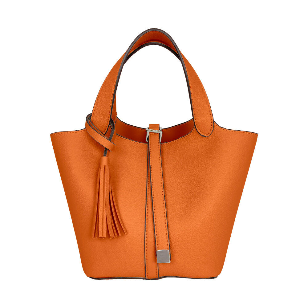 BACKYARD FAMILY「トートバッグ タッセル付き 通販 トートバック 手提げ トート レディースバッグ レディースバック」|トートバッグ|オレンジ1