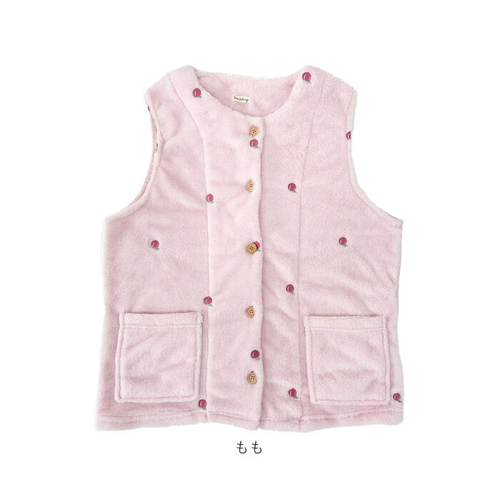 BACKYARD FAMILY「ベスト レディース ルームウェア 通販 刺繍ベスト 部屋着 ジレ トップス ルームウエア 秋 冬」|ルームウェア|