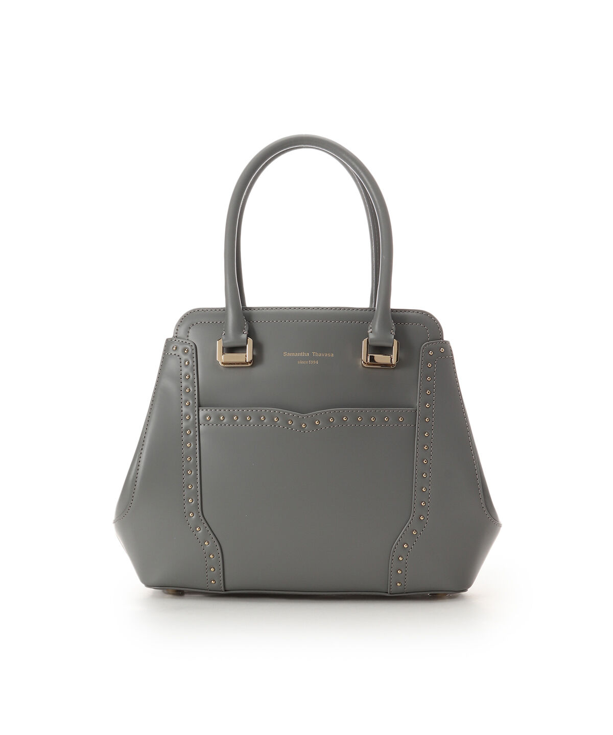 Samantha Thavasa「スタッズレザーハンドバッグ」|ハンドバッグ|ダークグレー