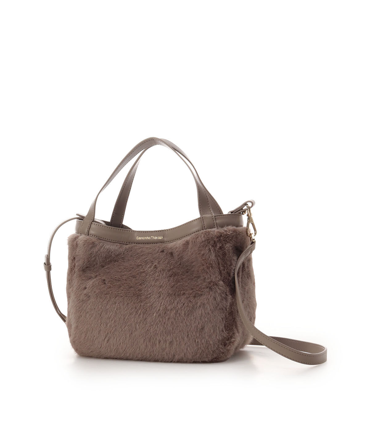 Samantha Thavasa「ポーチ付き コンパクトファーバッグ」|ハンドバッグ|