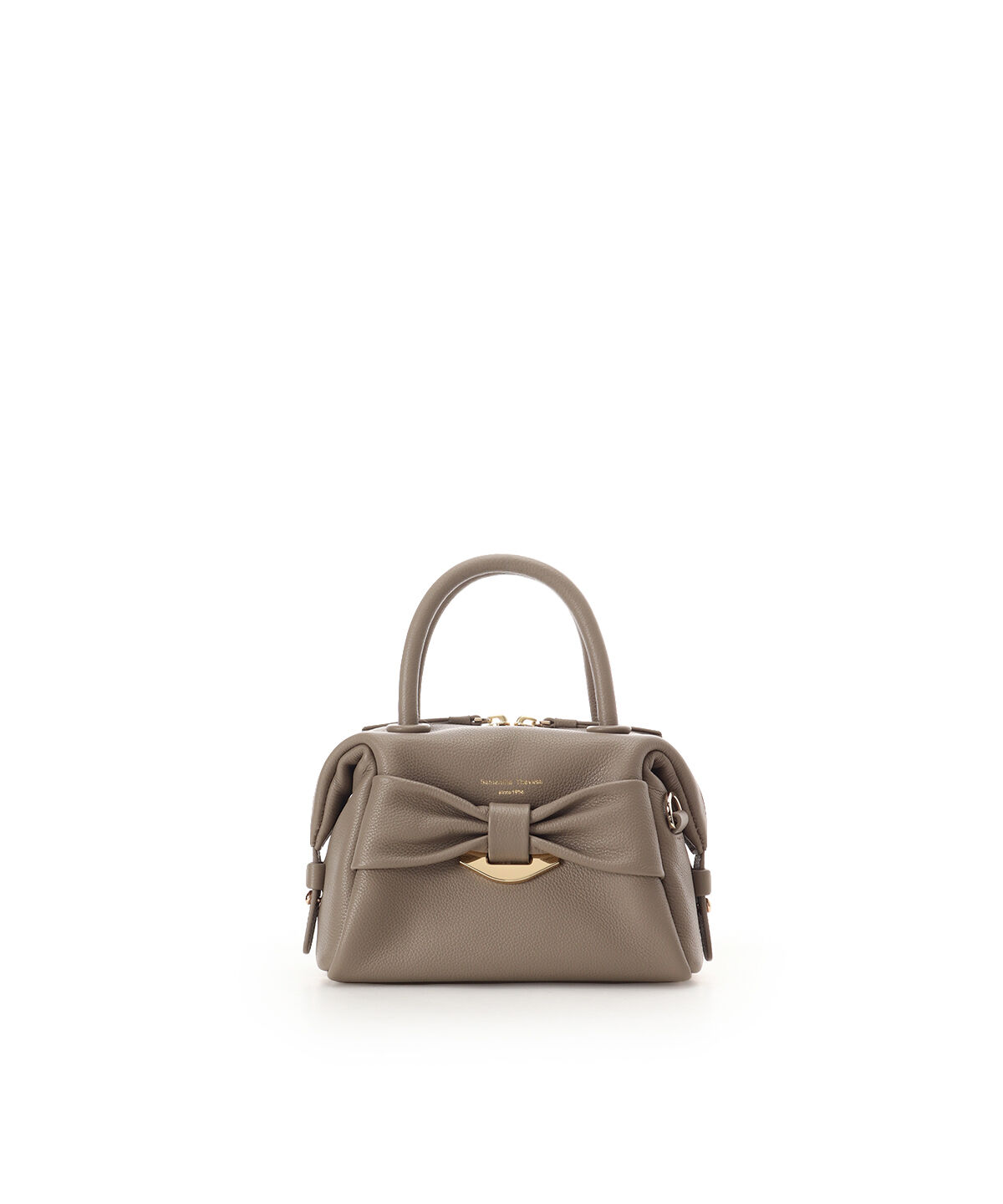 Samantha Thavasa「リボンモチーフ レザーハンドバッグ」|ハンドバッグ|グレージュ