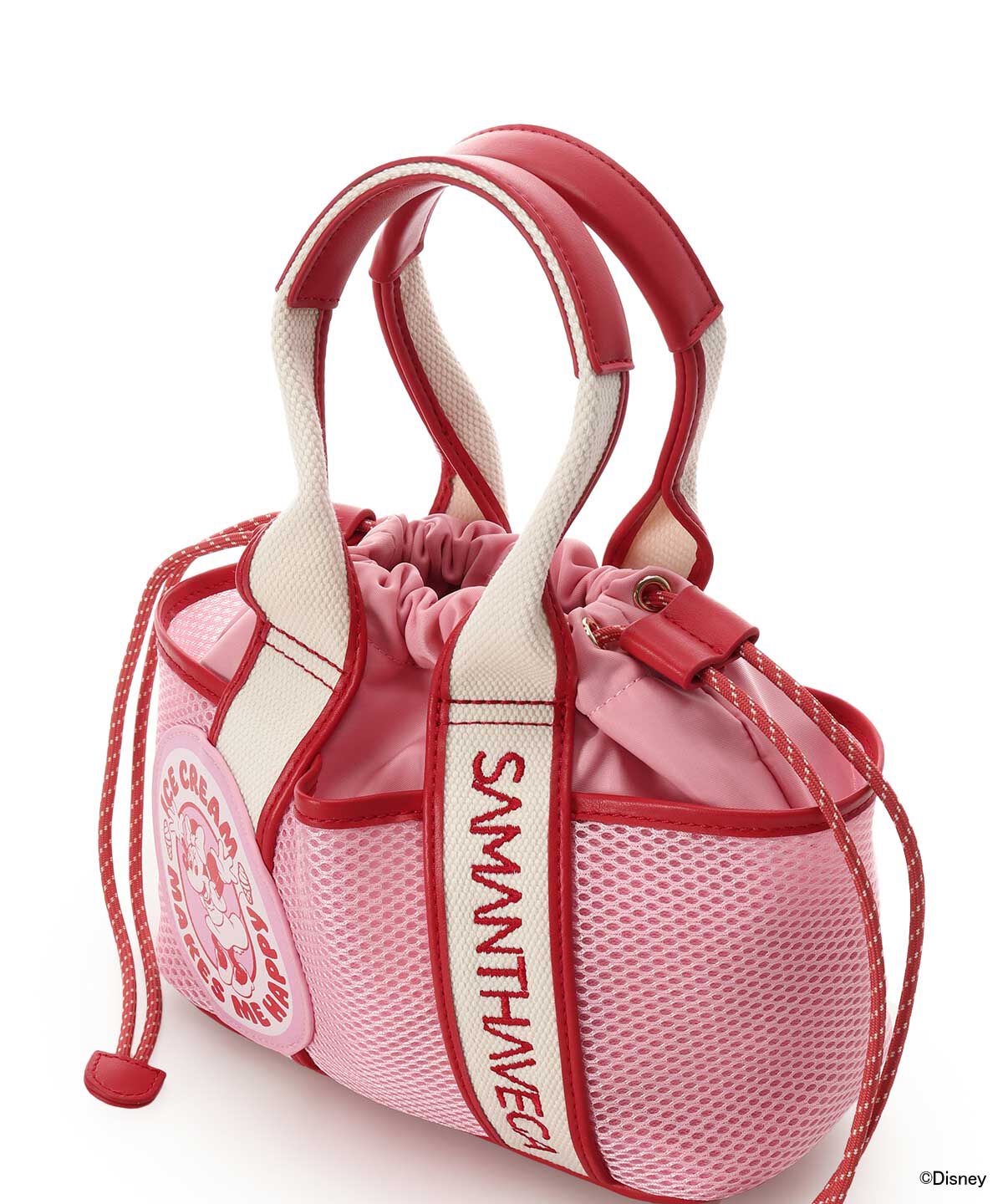 Samantha Vega「「ミッキーマウス＆フレンズ」ロゴテープハンドバッグ（ミニーマウス）」|ハンドバッグ|