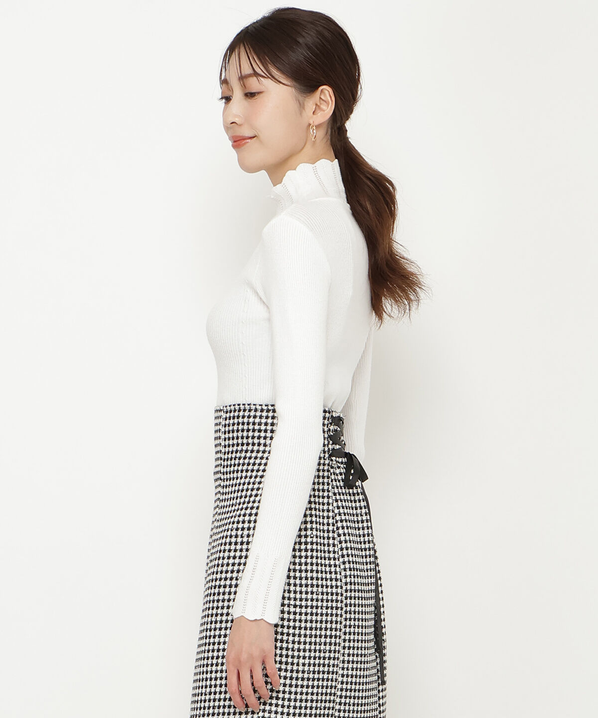 アンドクチュール「スカラハイネックニットプルオーバー」|ニット・セーター|