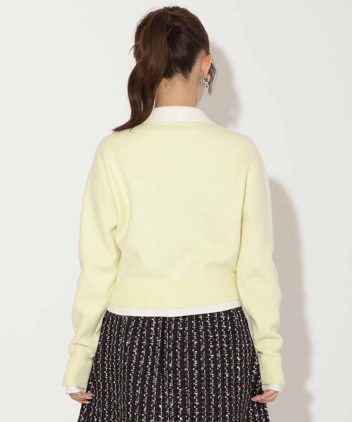 アンドクチュール「レイヤードライクニットカーデ」|カーディガン|