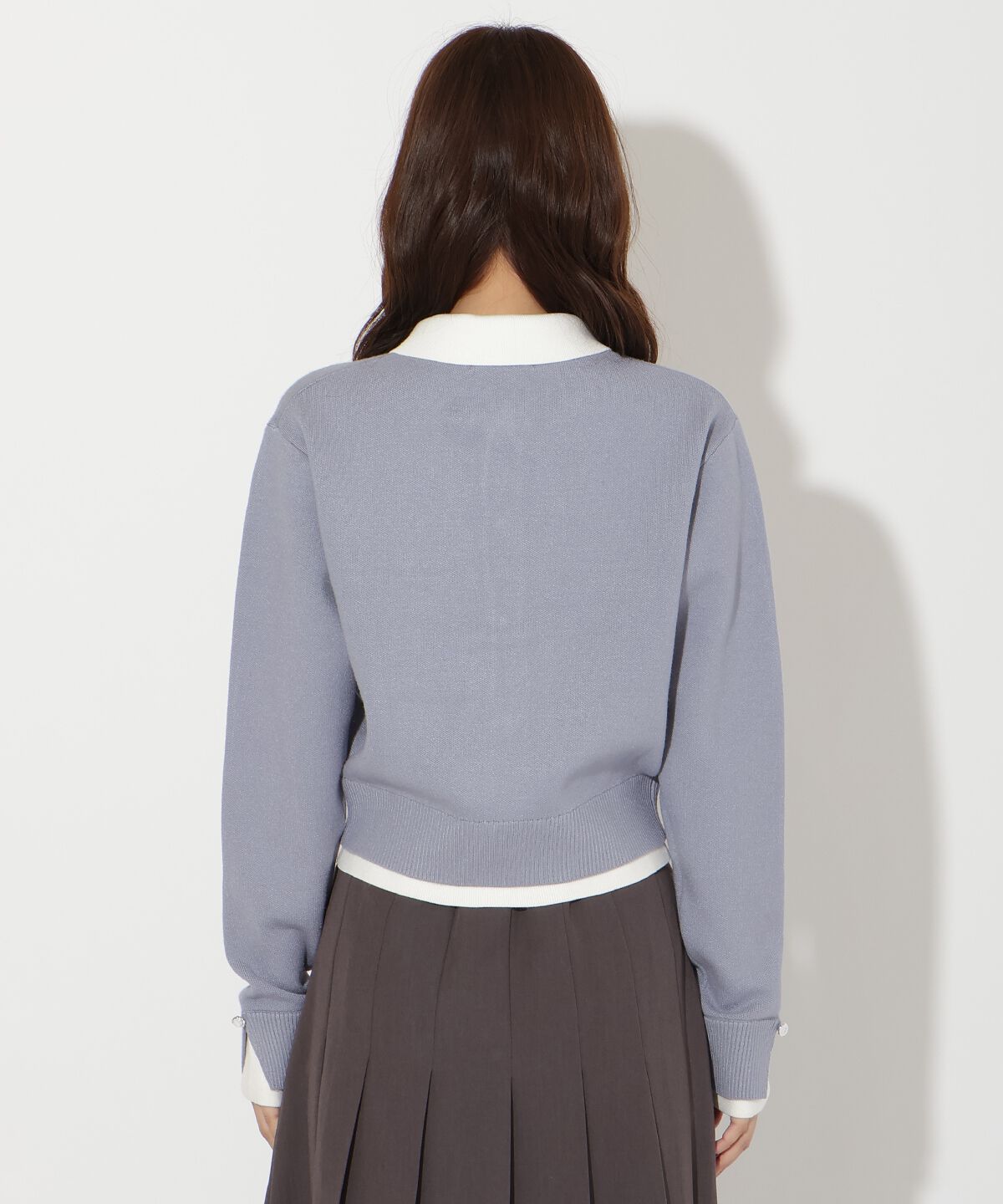 アンドクチュール「レイヤードライクニットカーデ」|カーディガン|