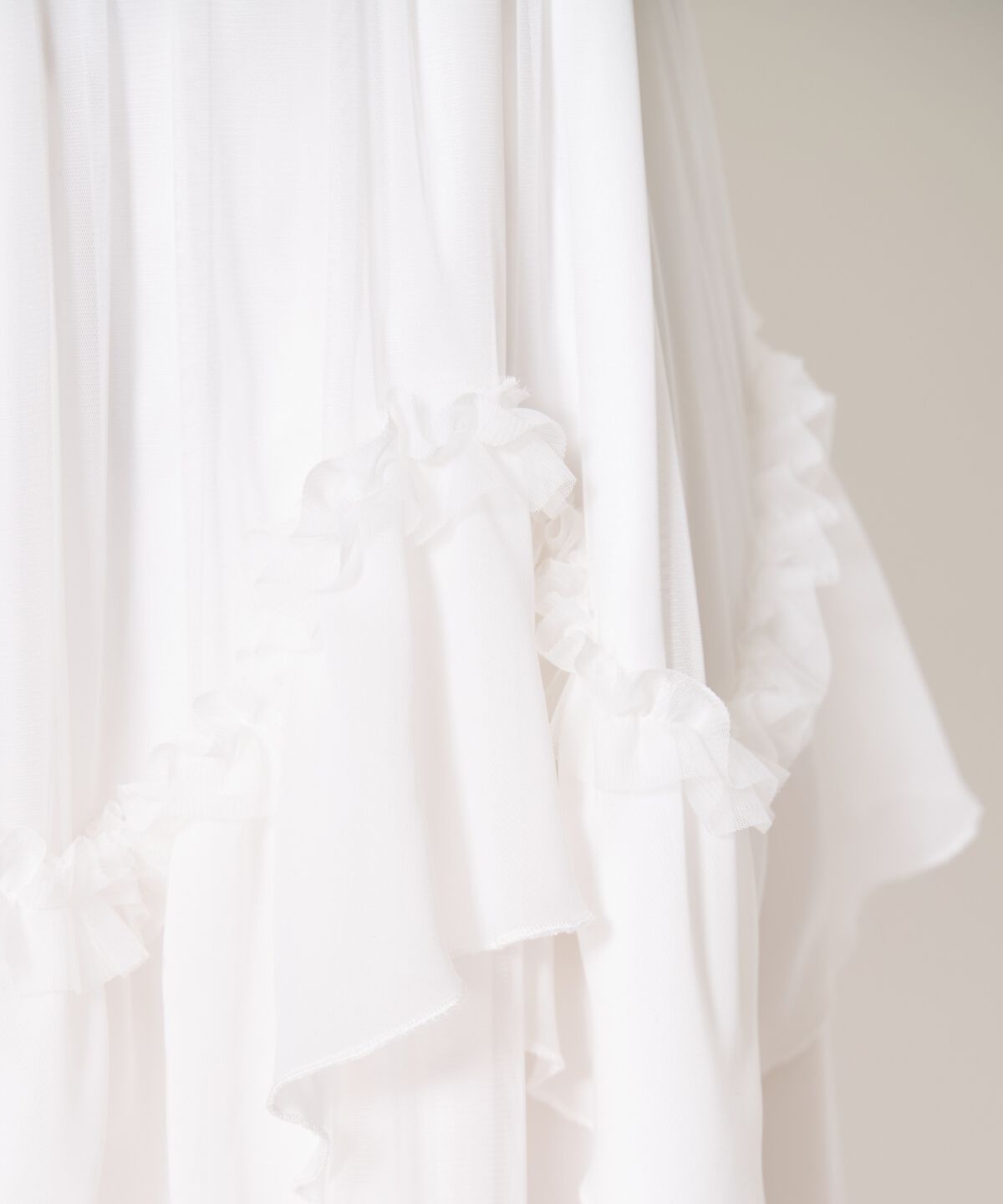 アンドクチュール「ティアードチュールスカート」|フレア|