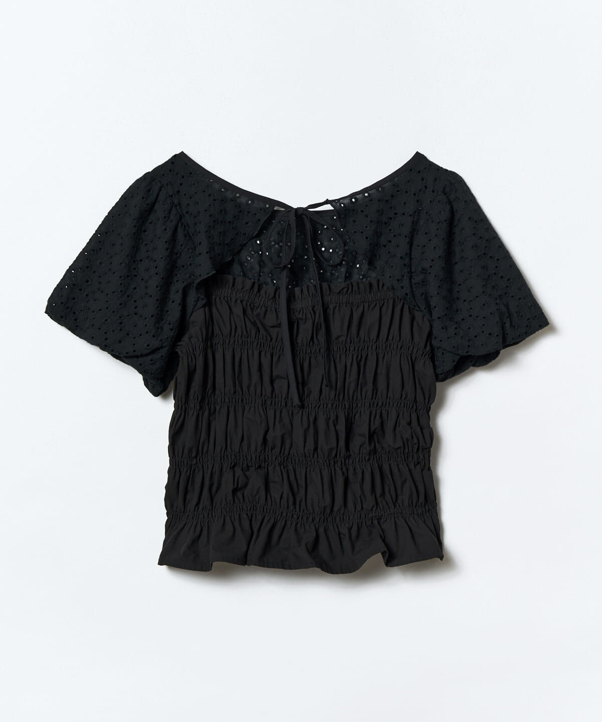 REDYAZEL「コットンレースシャーリングブラウス」|シャツ・ブラウス|