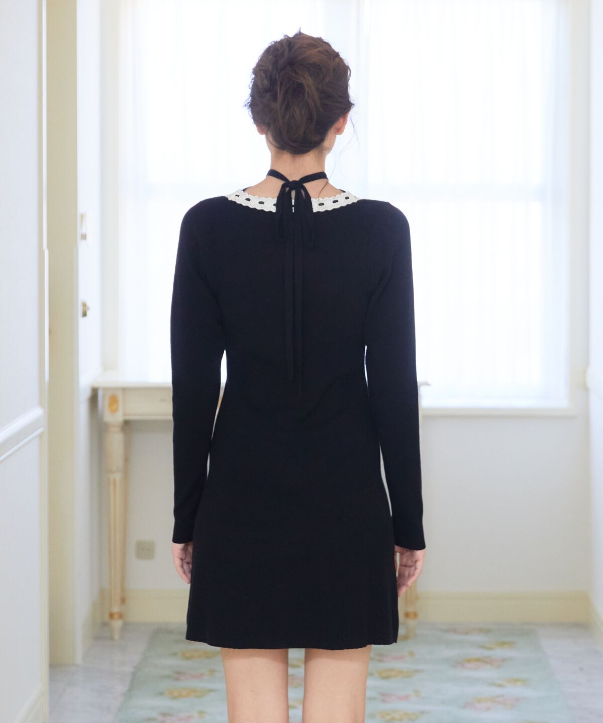 REDYAZEL「レーストリミングニットワンピース」|ワンピース|