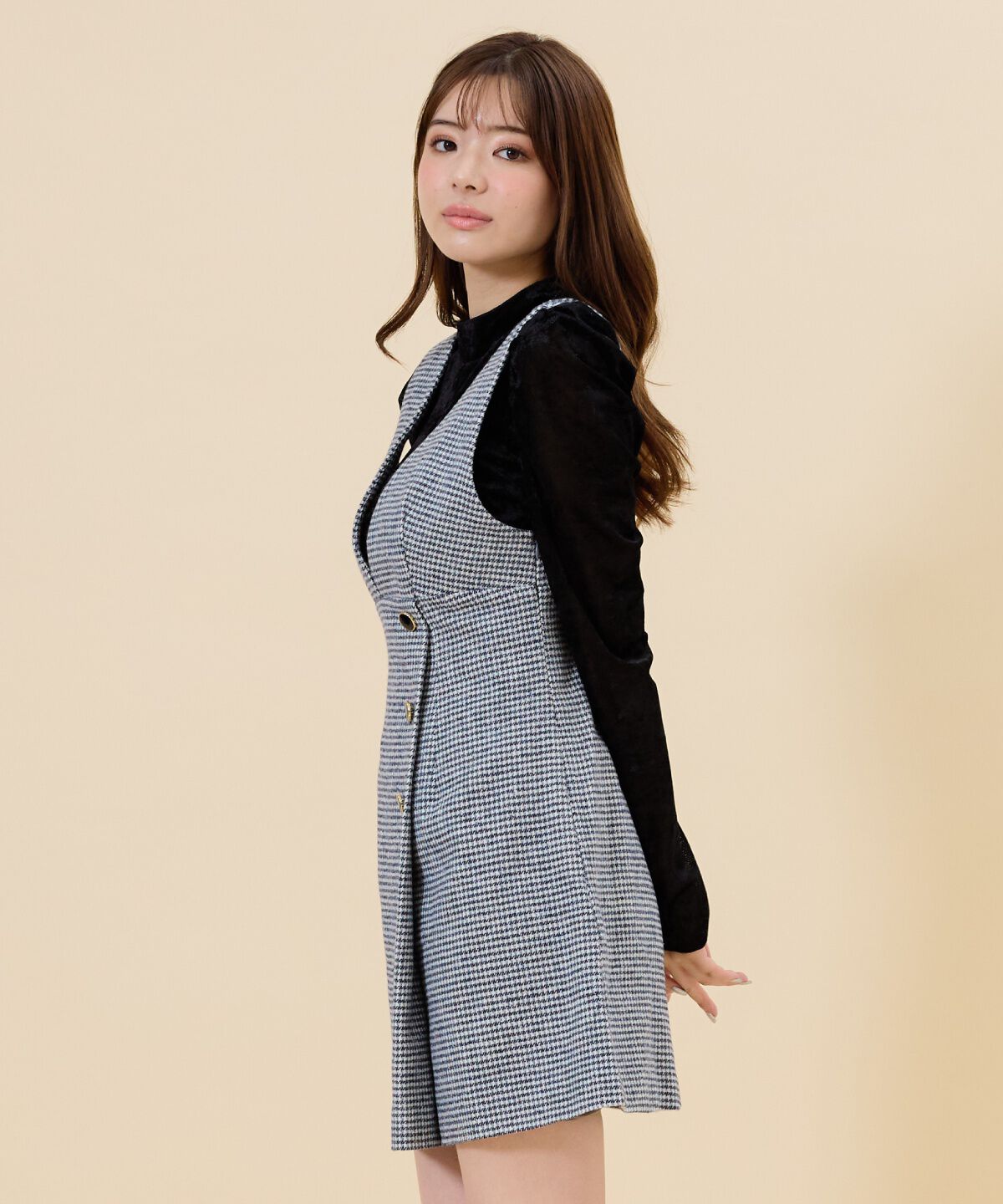 REDYAZEL「ラップデザインミニジャンスカ」|ジャンパースカート|