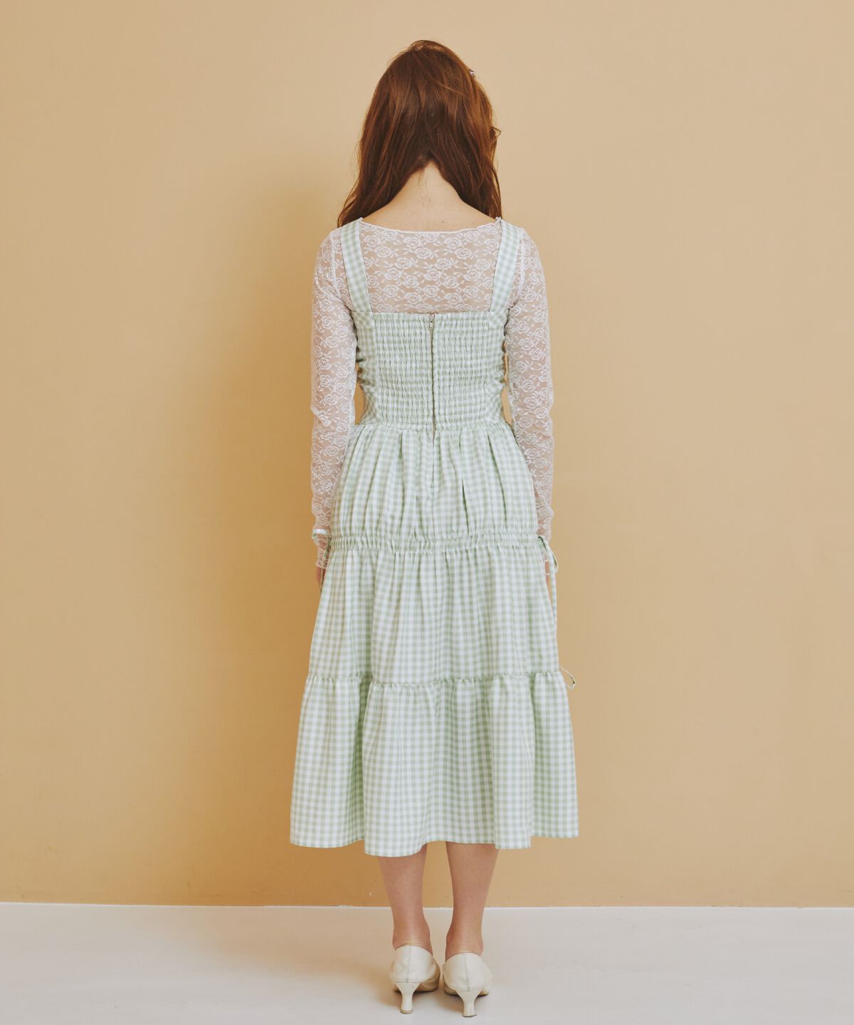 REDYAZEL「シャーリングティアードキャミワンピース」|ワンピース|