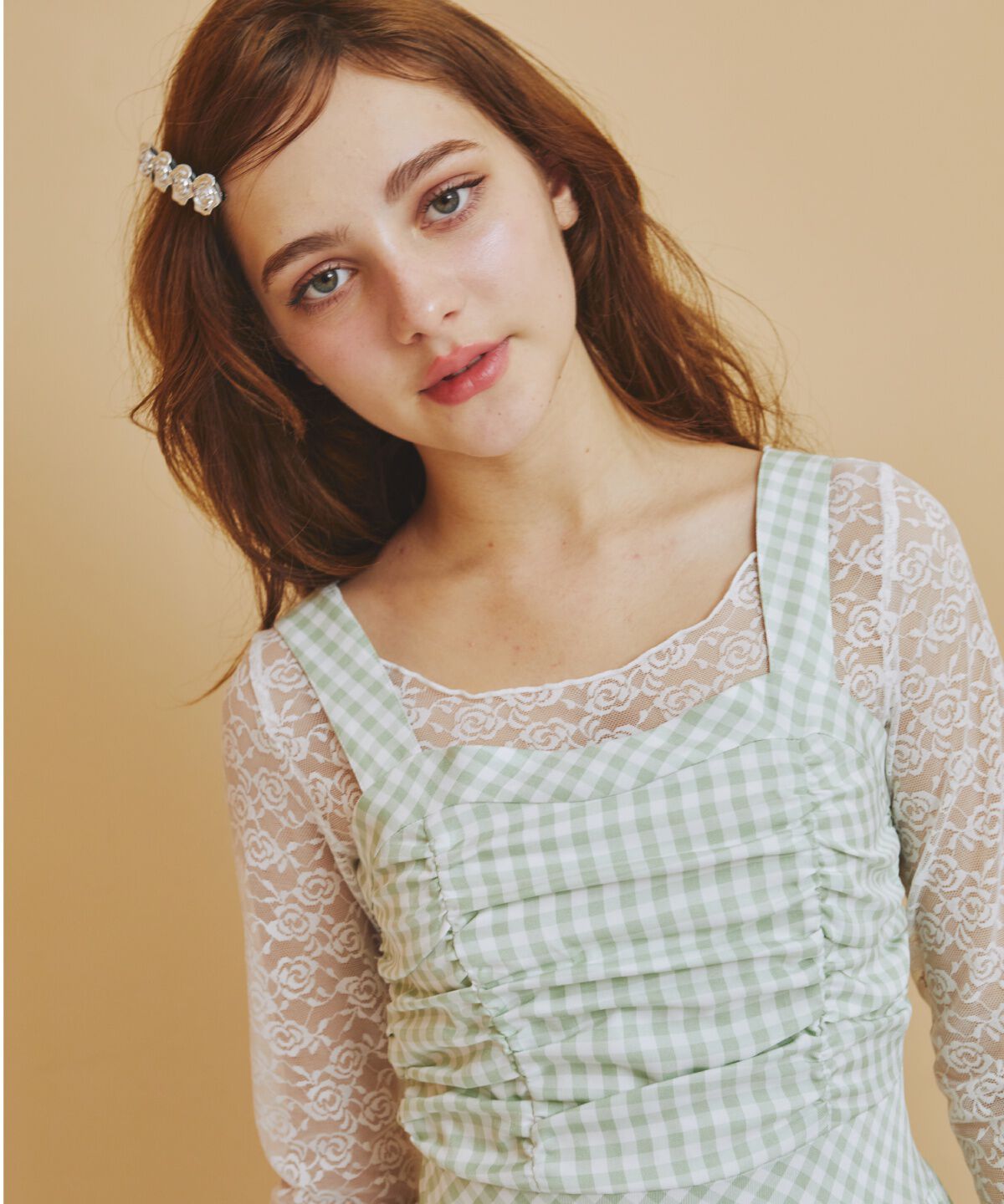 REDYAZEL「シャーリングティアードキャミワンピース」|ワンピース|