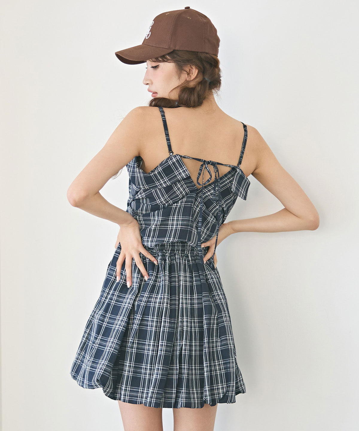 REDYAZEL「マルチWAYチェックブラウス&times;バルーンスカートセットアップ」|ワンピース|