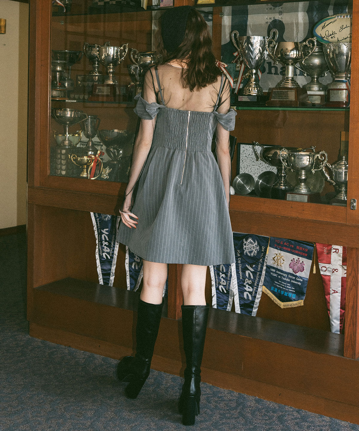 REDYAZEL「ストライプ2WAYフレアミニワンピース」|ワンピース|