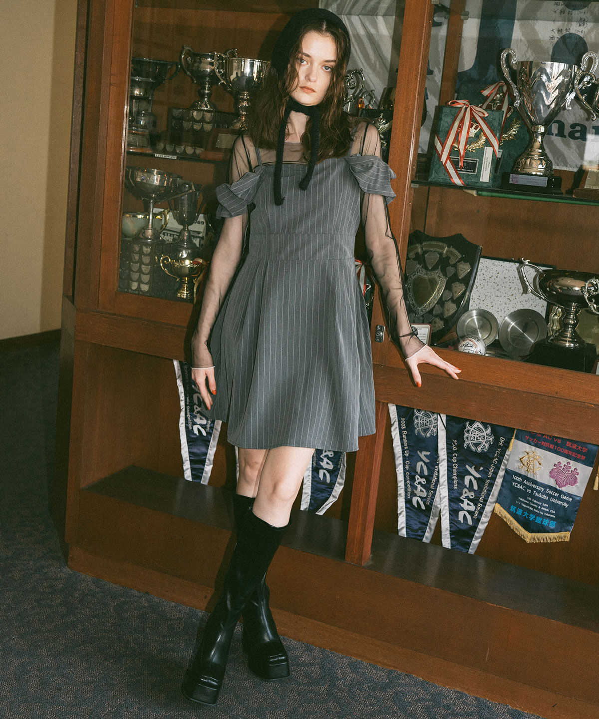 REDYAZEL「ストライプ2WAYフレアミニワンピース」|ワンピース|