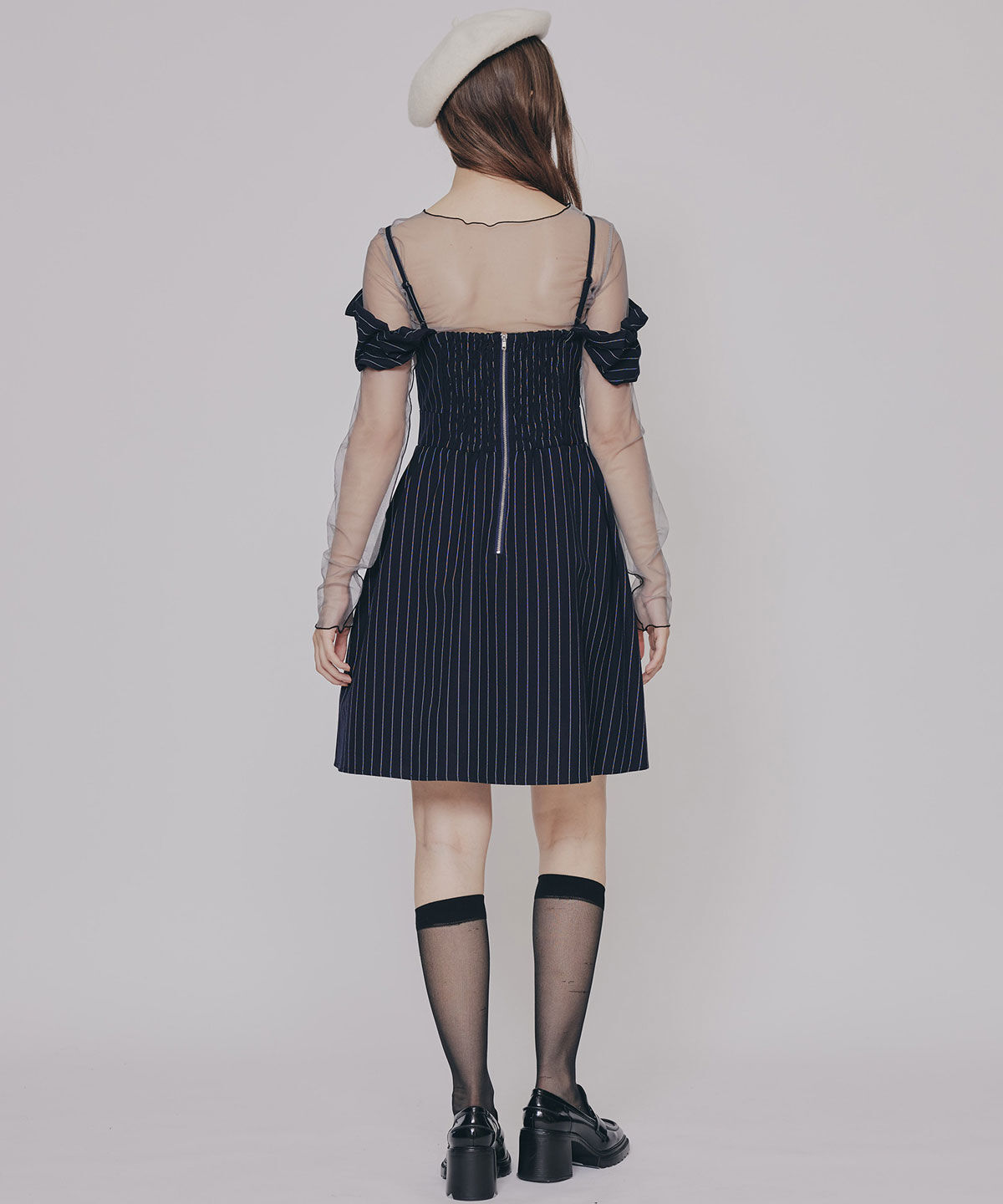 REDYAZEL「ストライプ2WAYフレアミニワンピース」|ワンピース|