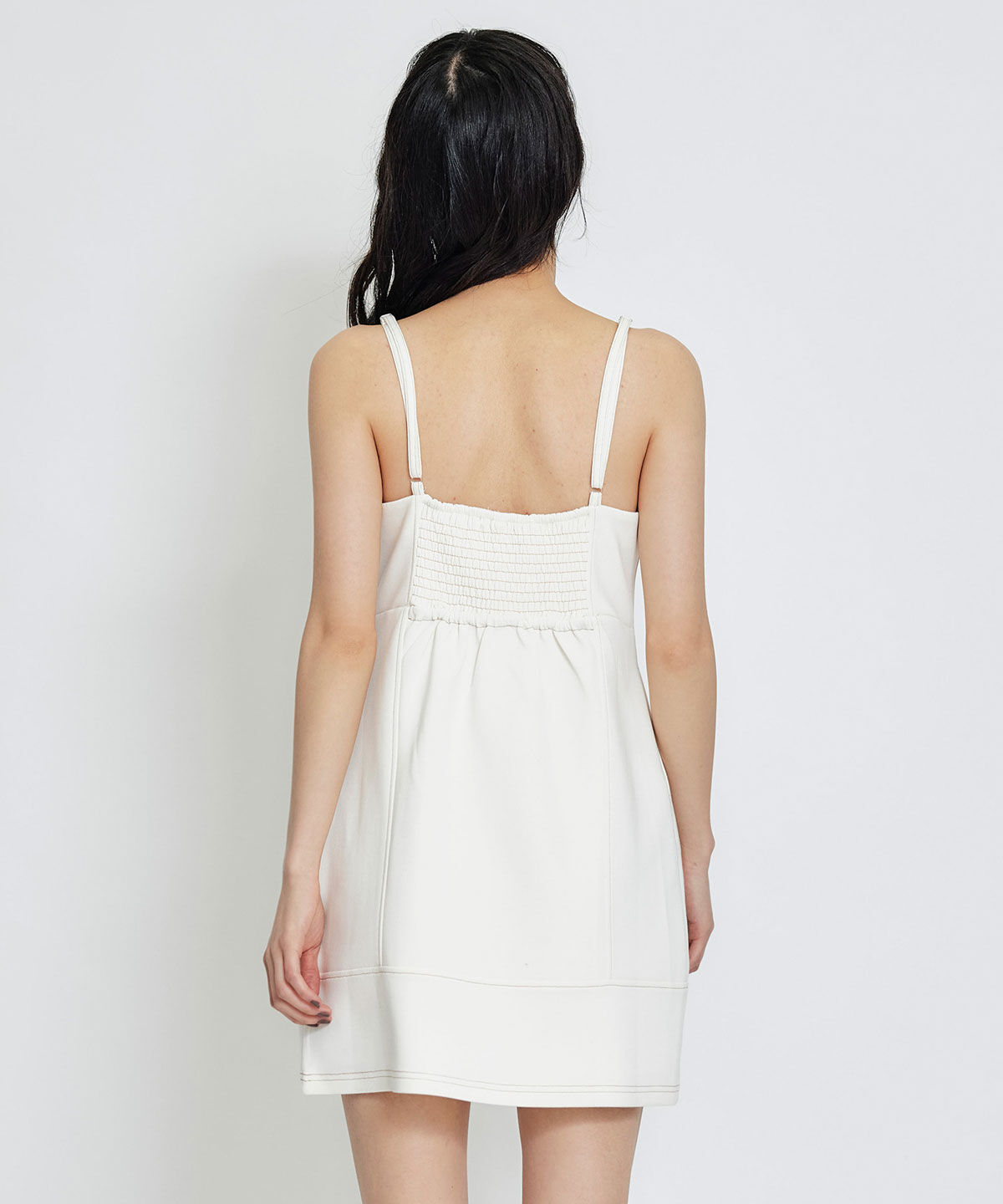 REDYAZEL「バイカラーステッチカットミニワンピース」|ワンピース|