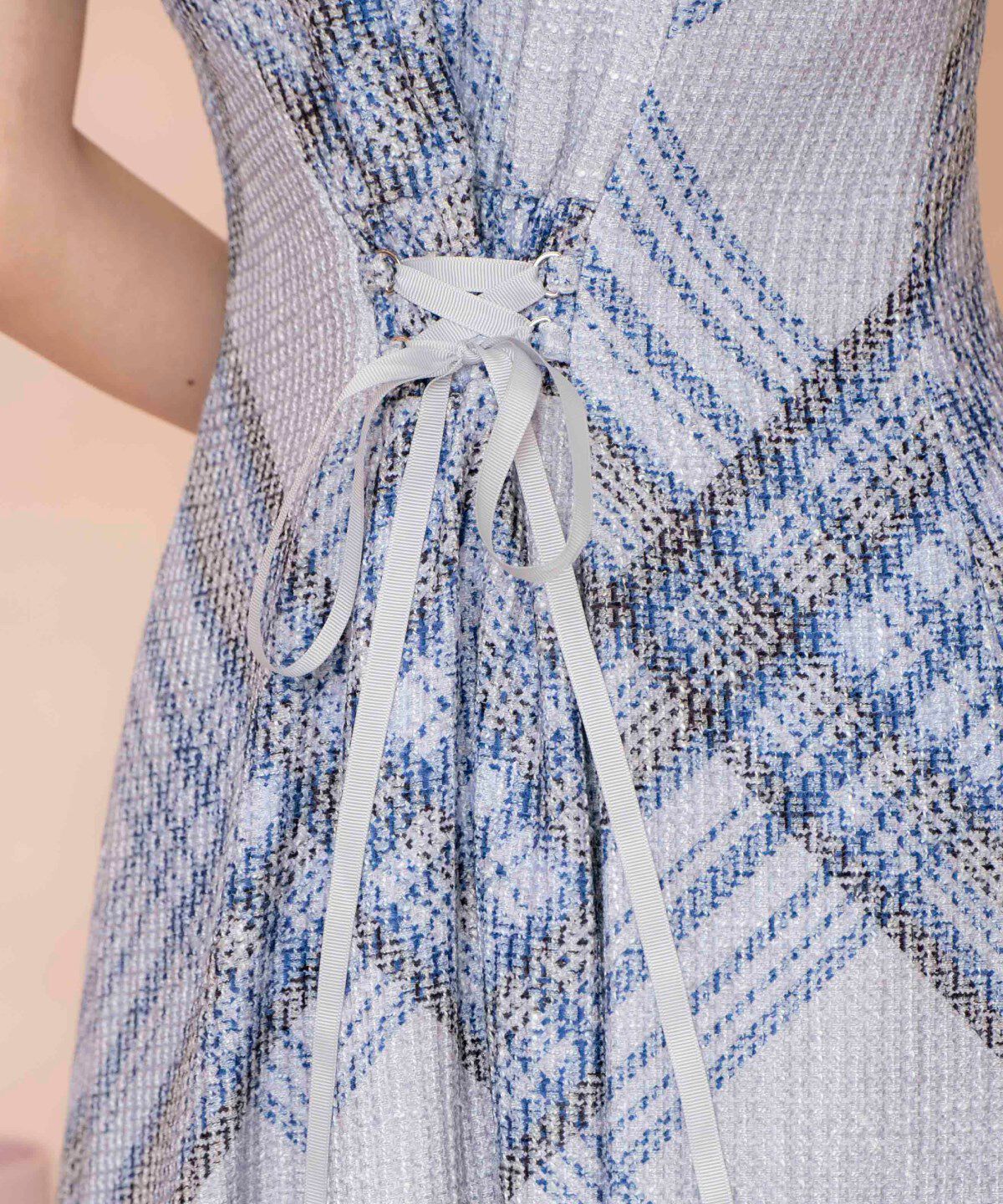 WILLSELECTION「ツイードチェックノースリーブワンピース」|ワンピース|