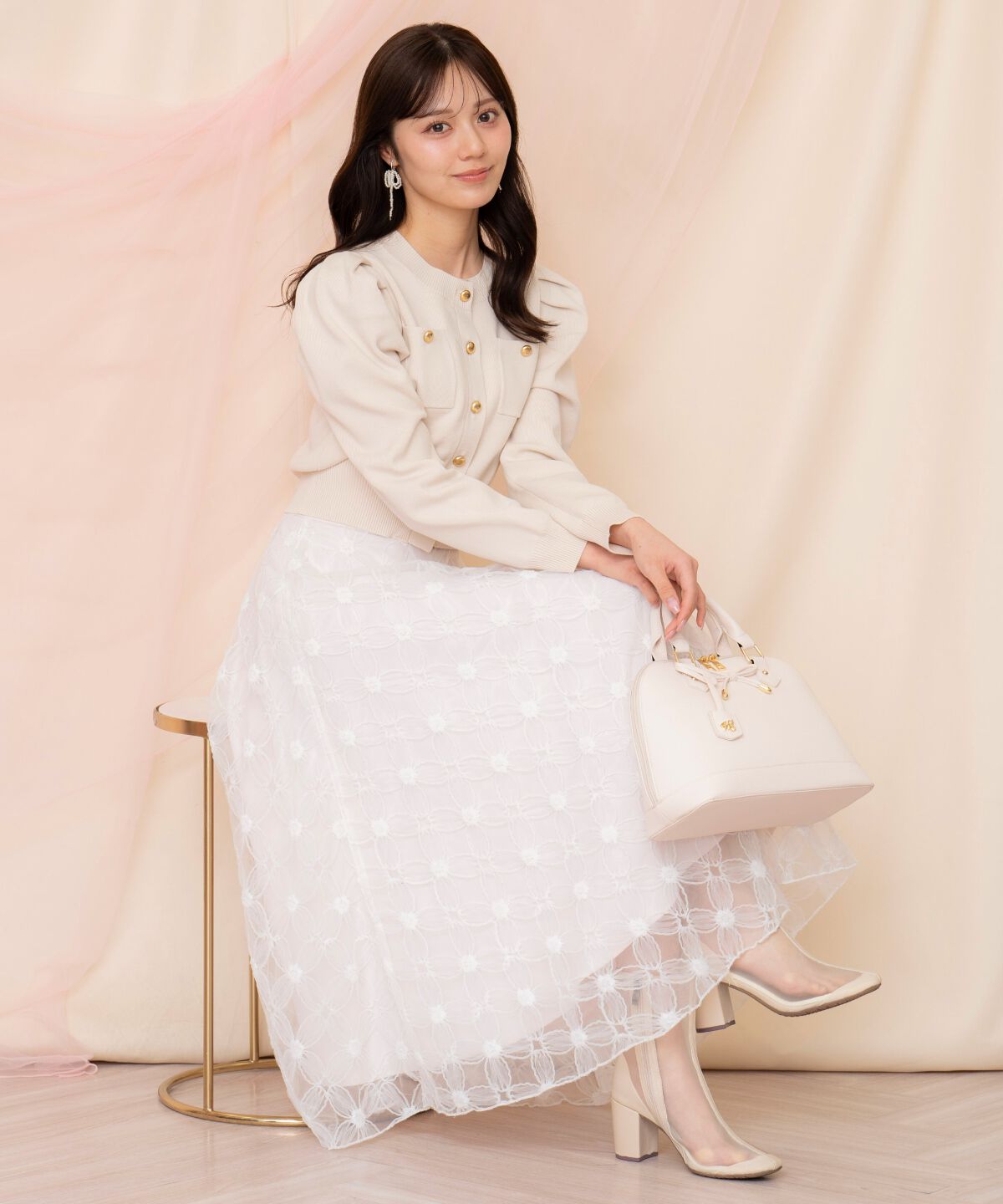 WILLSELECTION「フラワーチュールフレアスカート」|フレア|オフ