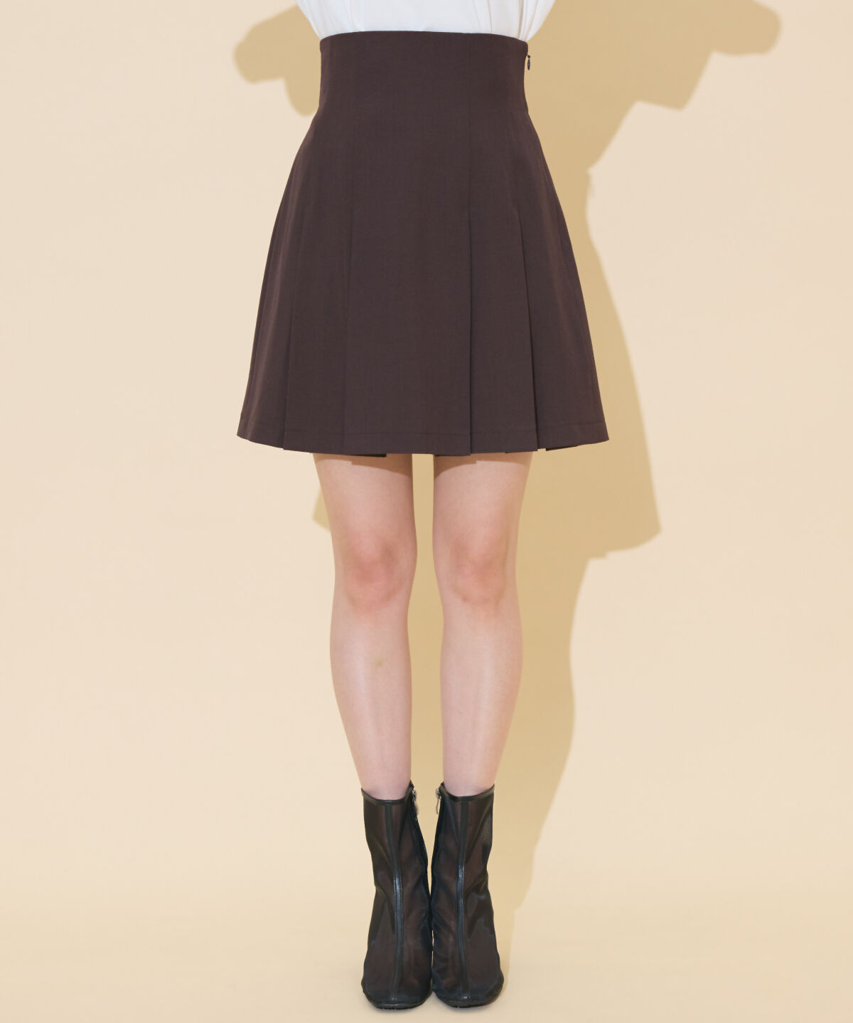 WILLSELECTION「ハイウエストプリーツミニスカート」|フレア|