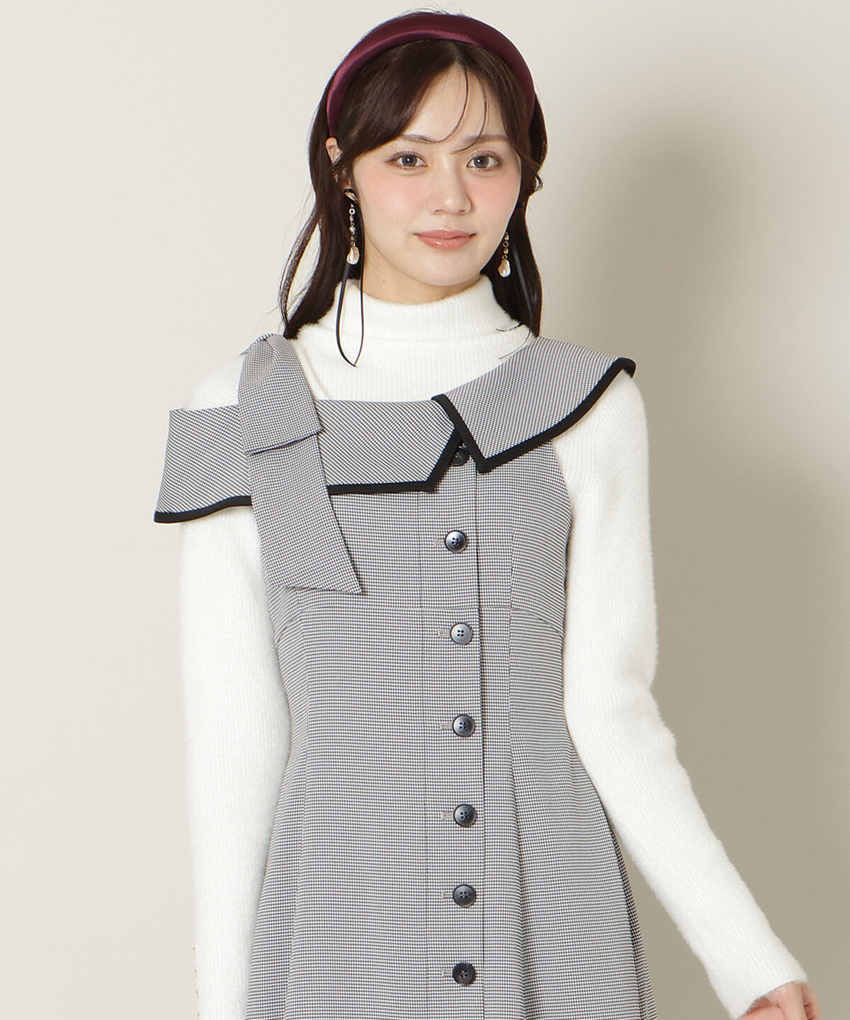 WILLSELECTION「アシンメトリーリボンショルダーワンピース」|ワンピース|